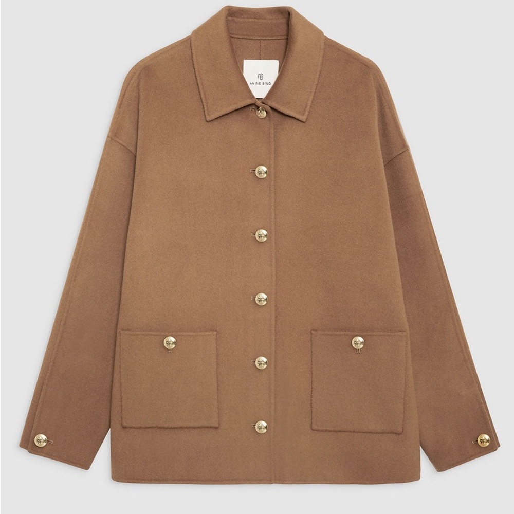 Anine Bing Luca Jacket in camel cashmere